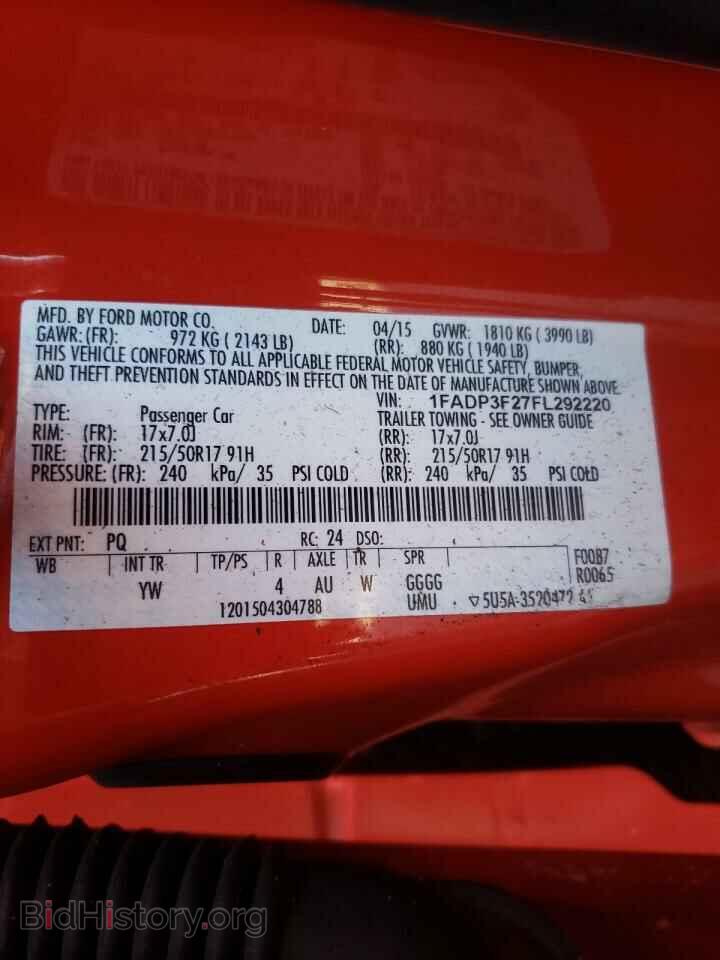 2015 FORD FOCUS - VIN: 1FADP3F27FL292220 - Фото 10