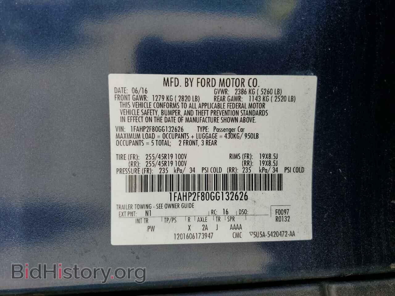 2016 FORD TAURUS - VIN: 1FAHP2F80GG132626 - Photo 10