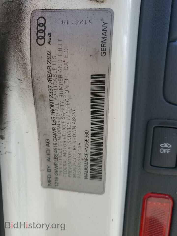 2017 AUDI A4 - VIN: WAUKMAF45HN055360 - Фото 13