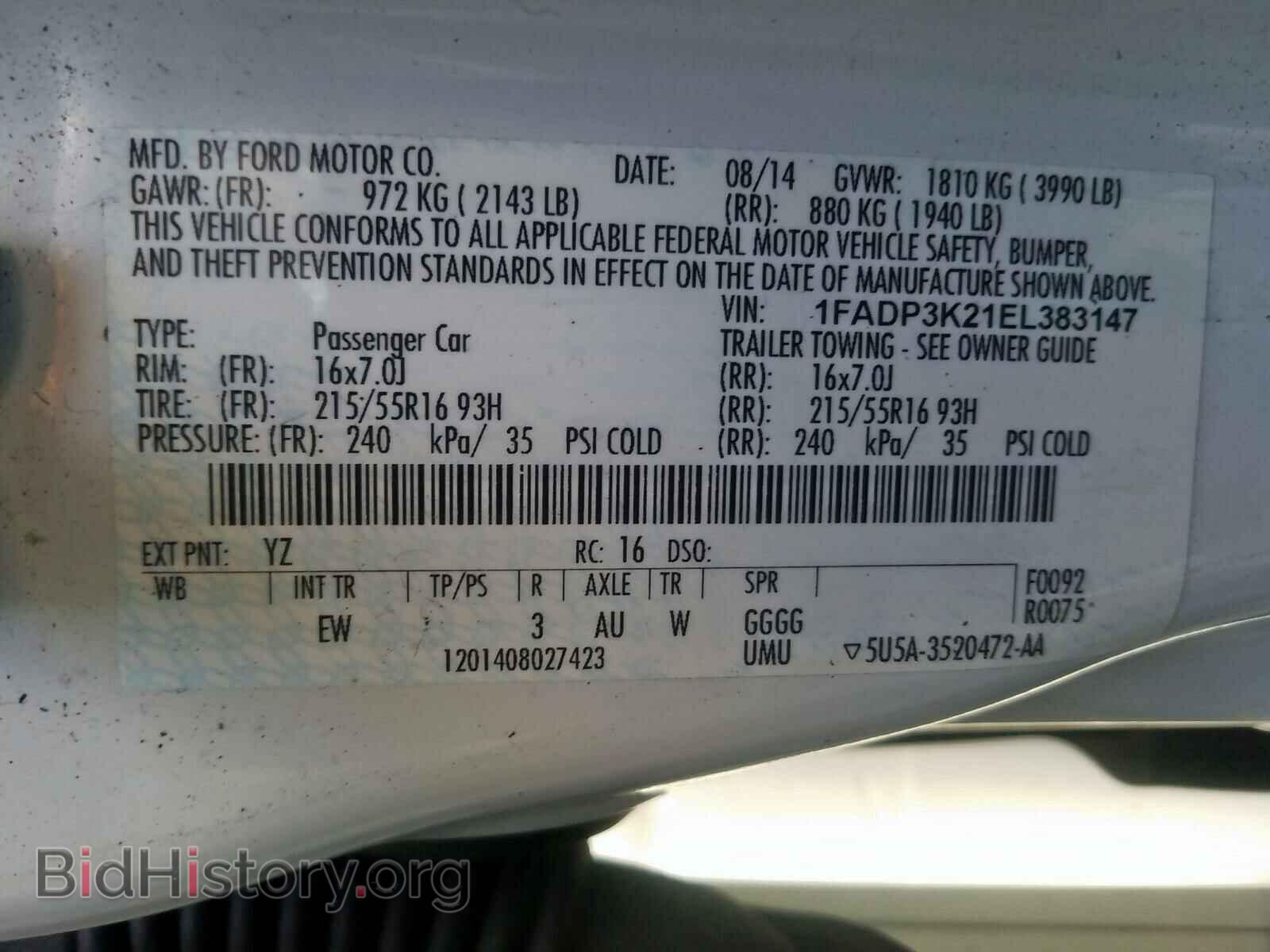 2014 FORD FOCUS SE - VIN: 1FADP3K21EL383147 - Photo 10