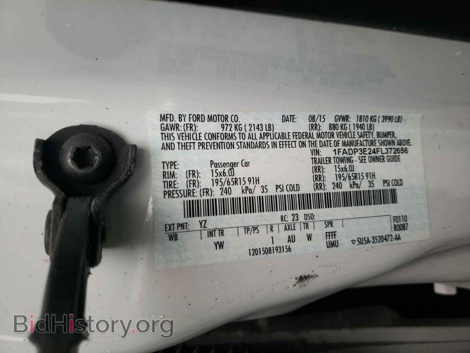 2015 FORD FOCUS - VIN: 1FADP3E24FL372656 - Фото 10