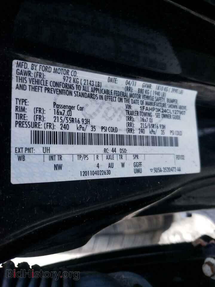 2012 FORD FOCUS - VIN: 1FAHP3K24CL127907 - Photo 10