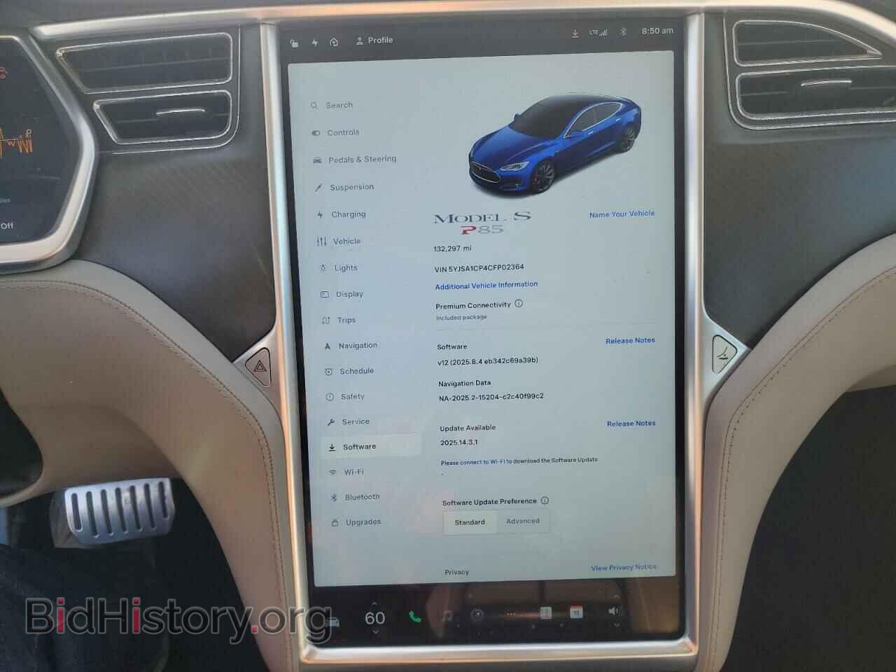 2012 TESLA MODEL S - VIN: 5YJSA1CP4CFP02364 - Photo 9