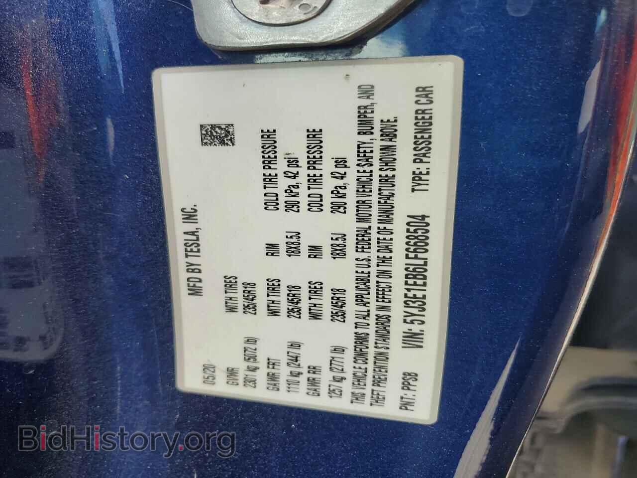 2020 TESLA MODEL 3 - VIN: 5YJ3E1EB6LF668504 - Photo 12