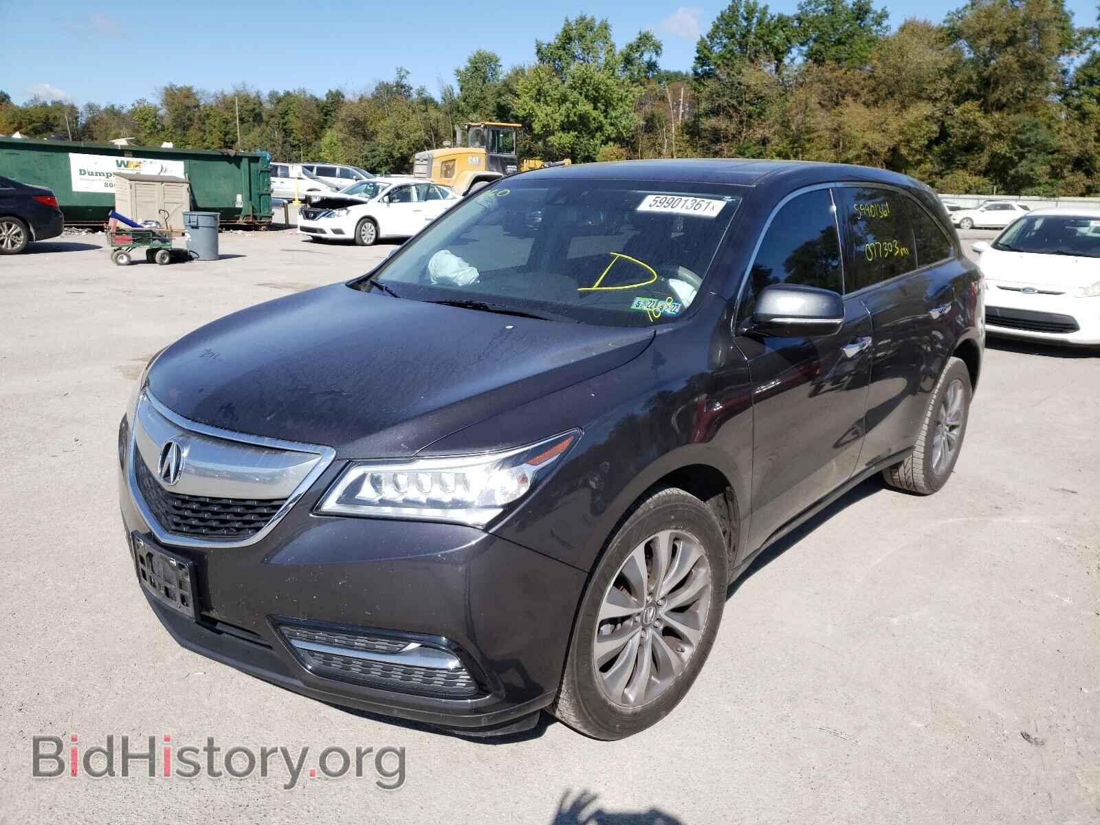 2015 ACURA MDX - VIN: 5FRYD4H44FB001408 - Фото 2
