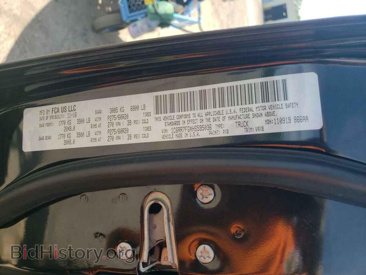 2017 RAM 1500 - VIN: 1C6RR7FGXHS595036 - Фото 13