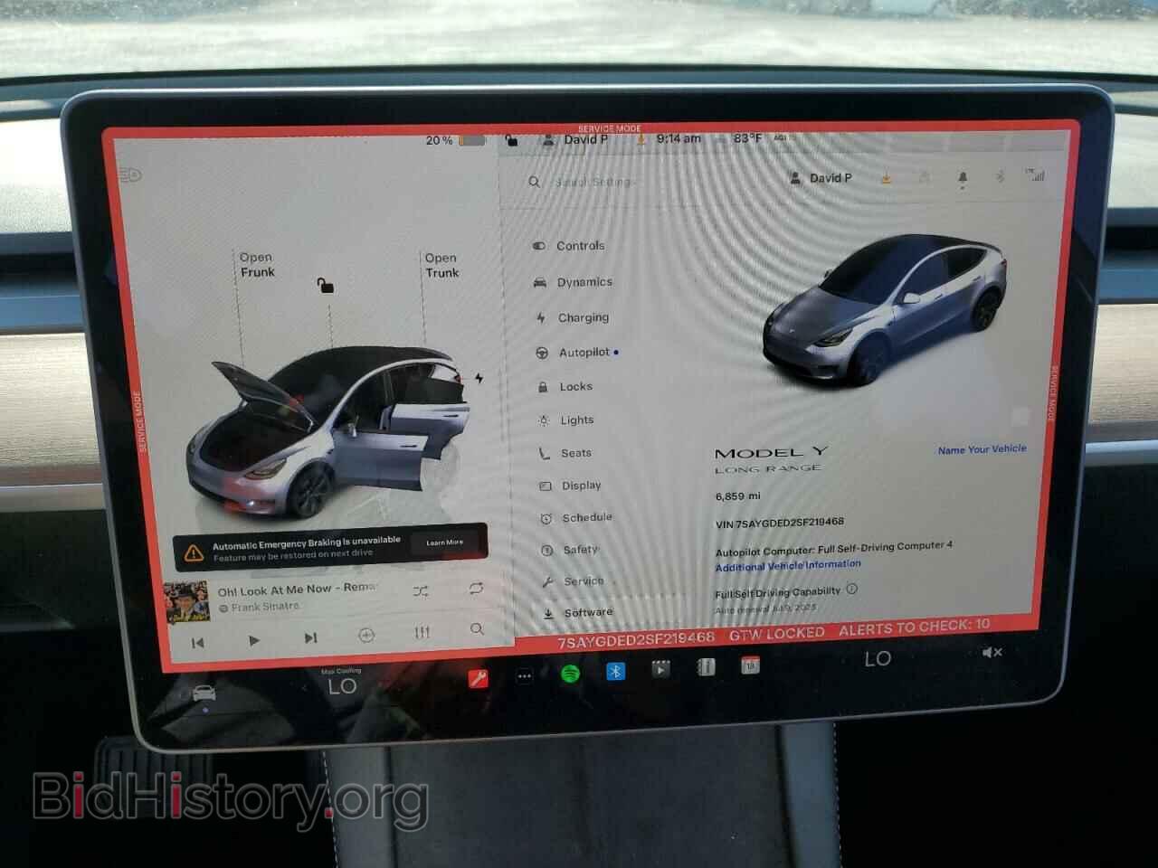 2025 TESLA MODEL Y - VIN: 7SAYGDED2SF219468 - Фото 9