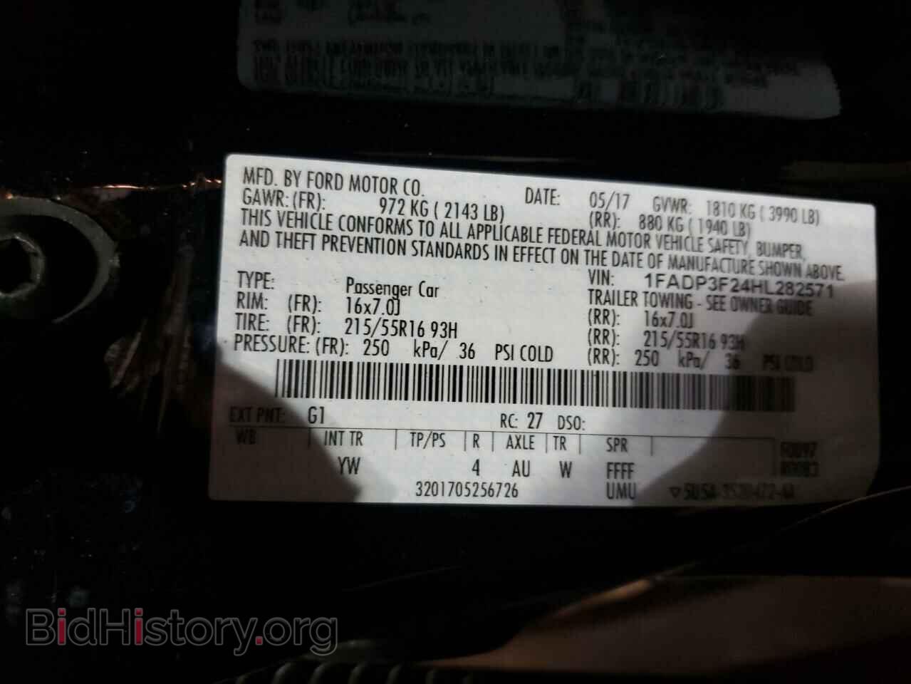 2017 FORD FOCUS - VIN: 1FADP3F24HL282571 - Фото 10