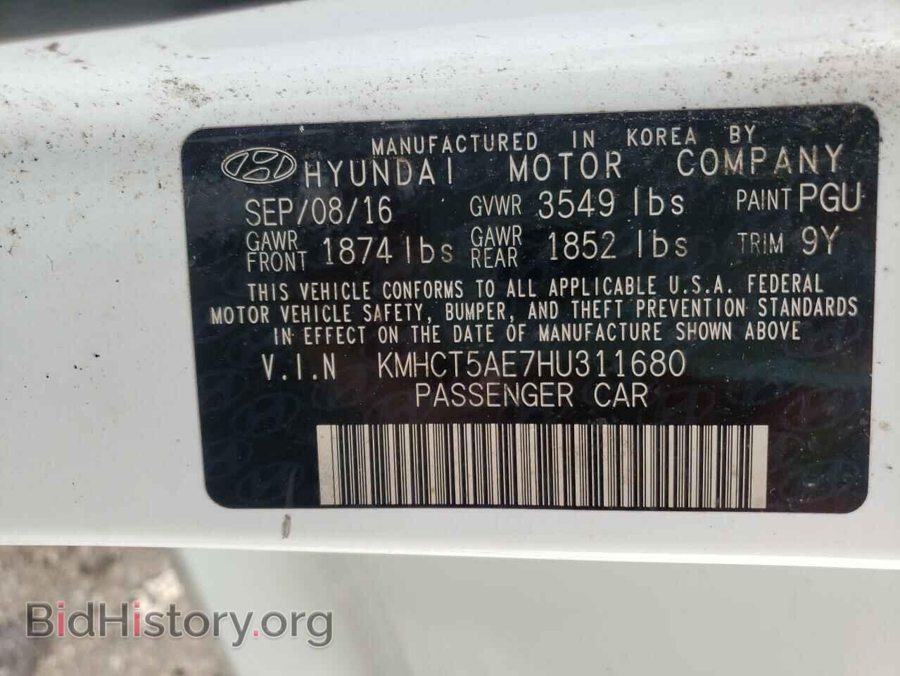 2017 HYUNDAI ACCENT - VIN: KMHCT5AE7HU311680 - Фото 10