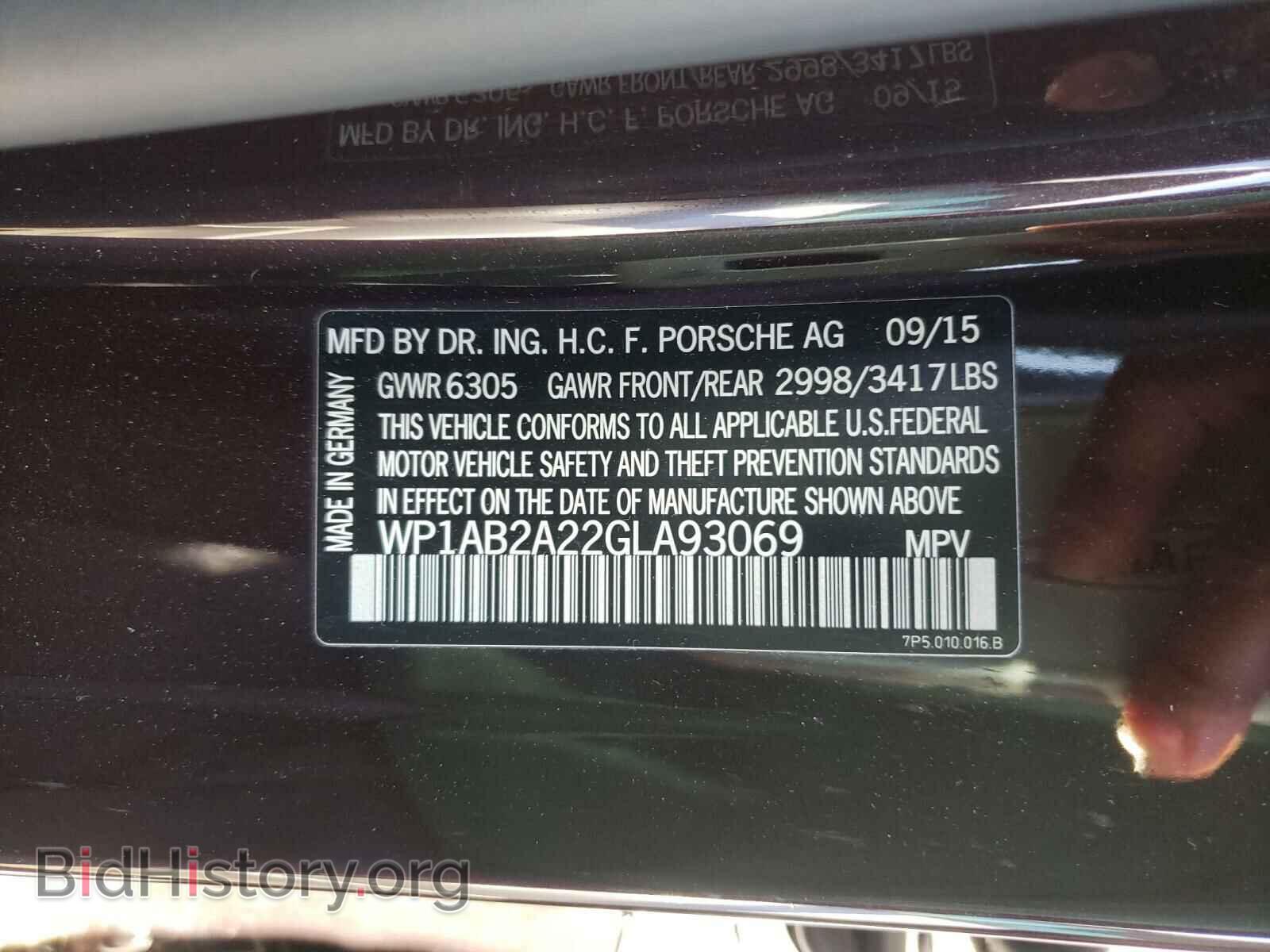 2016 PORSCHE CAYENNE - VIN: WP1AB2A22GLA93069 - Photo 10