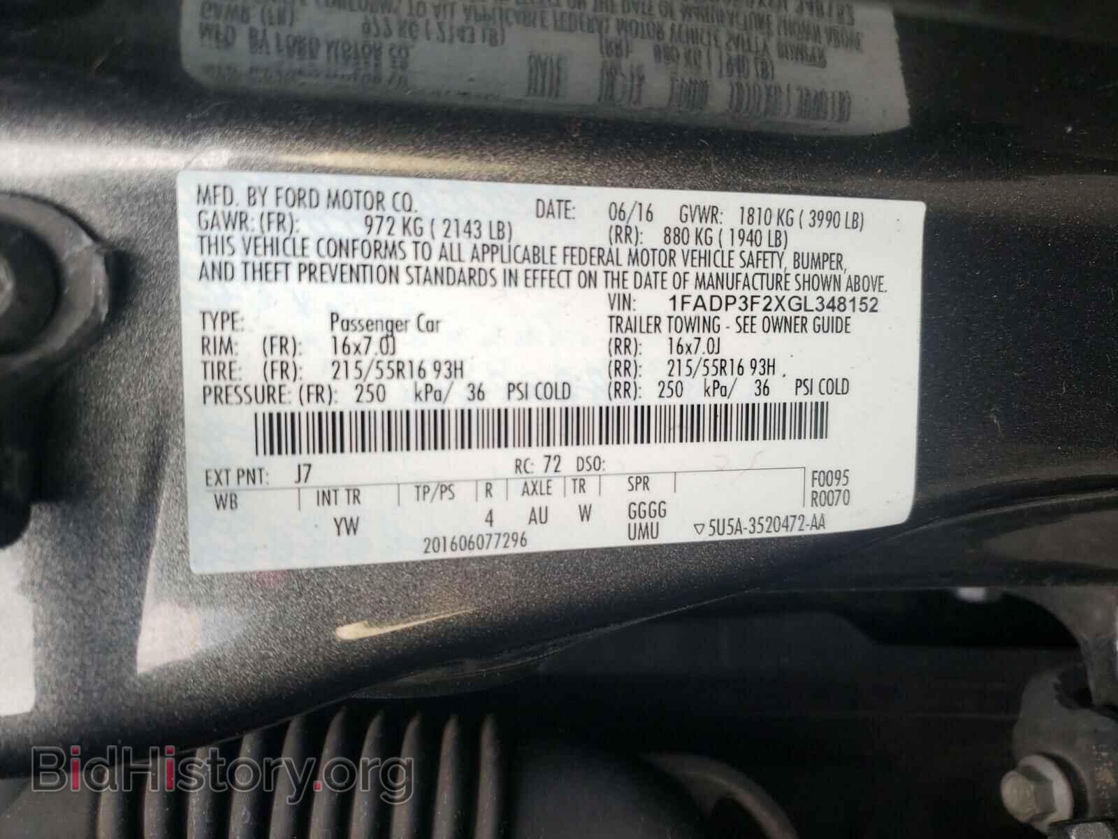 2016 FORD FOCUS - VIN: 1FADP3F2XGL348152 - Photo 10