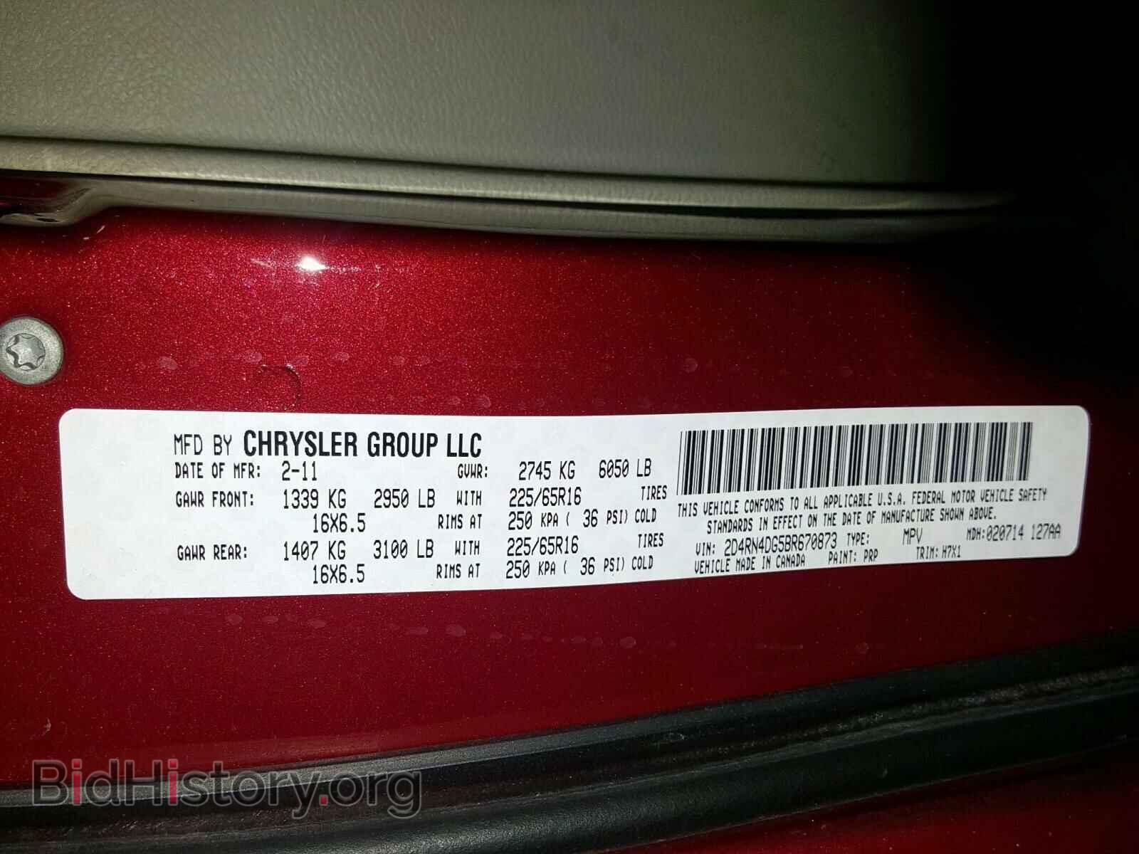2011 DODGE CARAVAN - VIN: 2D4RN4DG5BR670873 - Photo 10