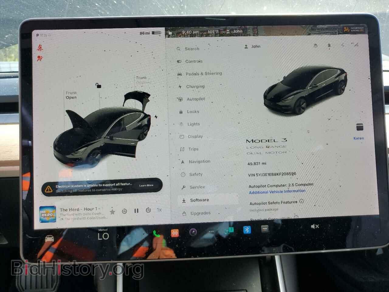 2019 TESLA MODEL 3 - VIN: 5YJ3E1EB8KF208596 - Photo 9