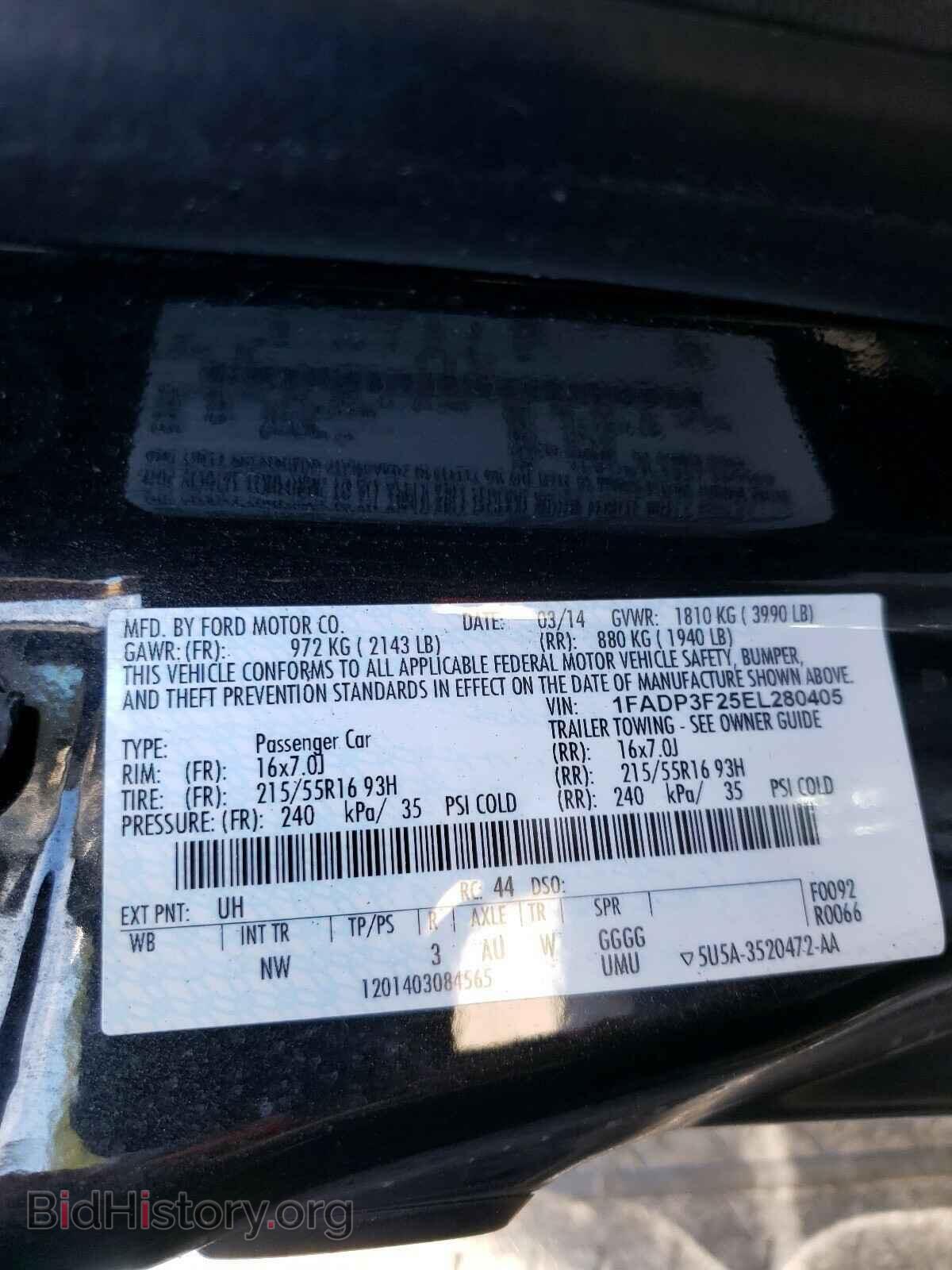 2014 FORD FOCUS - VIN: 1FADP3F25EL280405 - Photo 10