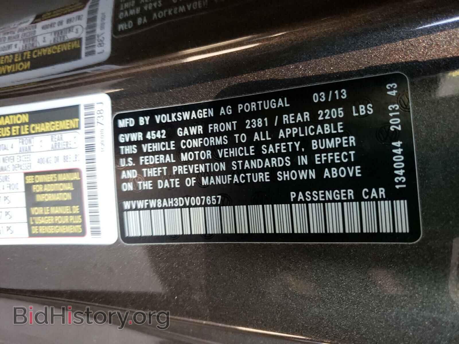 2013 VOLKSWAGEN EOS - VIN: WVWFW8AH3DV007657 - Фото 10