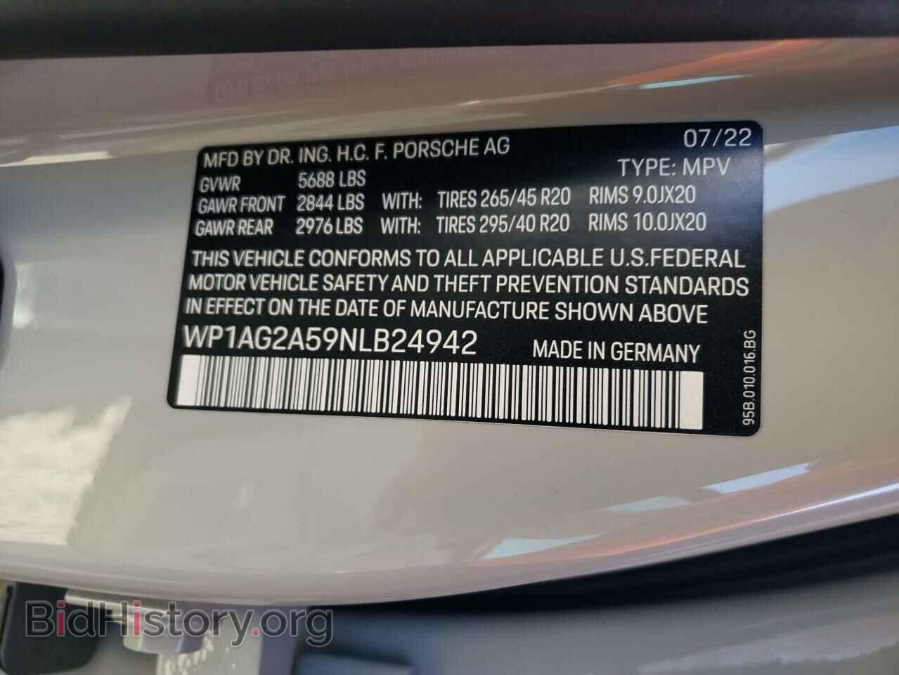 2022 PORSCHE MACAN - VIN: WP1AG2A59NLB24942 - Фото 10