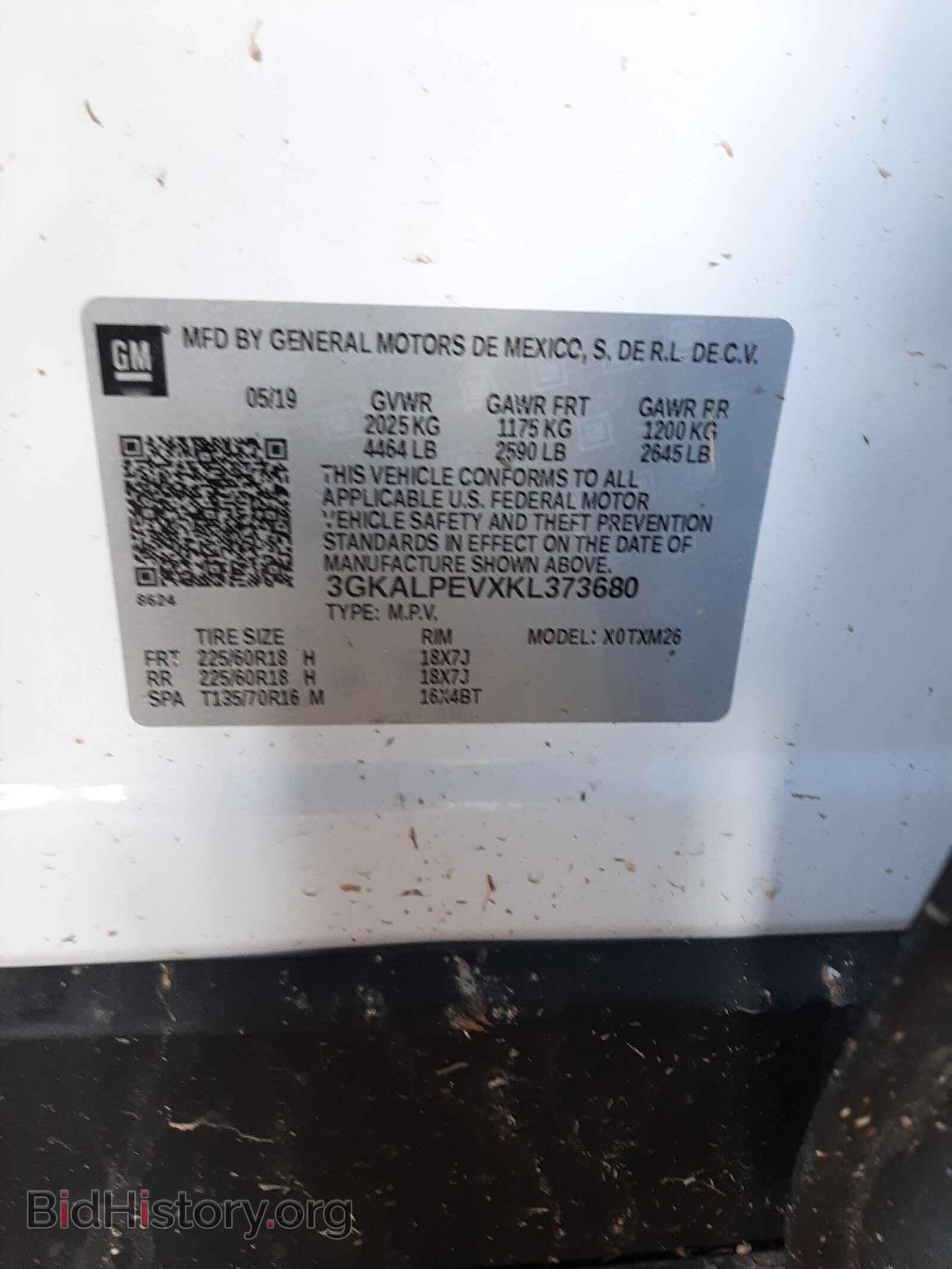 2019 GMC TERRAIN - VIN: 3GKALPEVXKL373680 - Фото 10