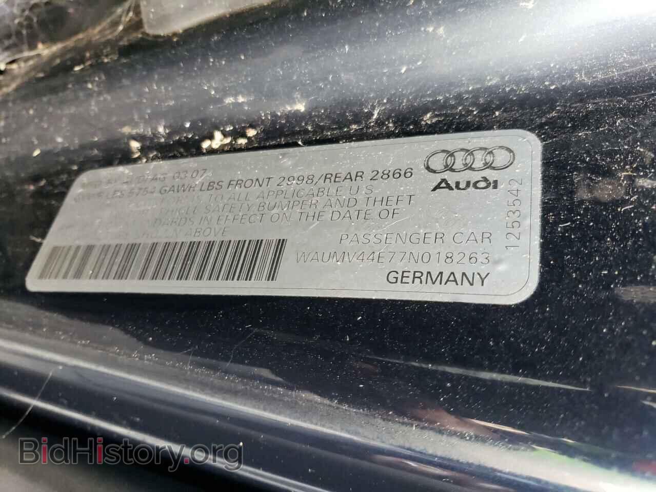 2007 AUDI A8 - VIN: WAUMV44E77N018263 - Фото 10