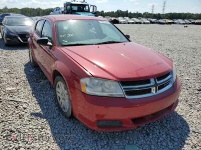 2012 Dodge AVENGER AVENGER SE, red — VIN 1C3CDZAG2CN327710, Copart