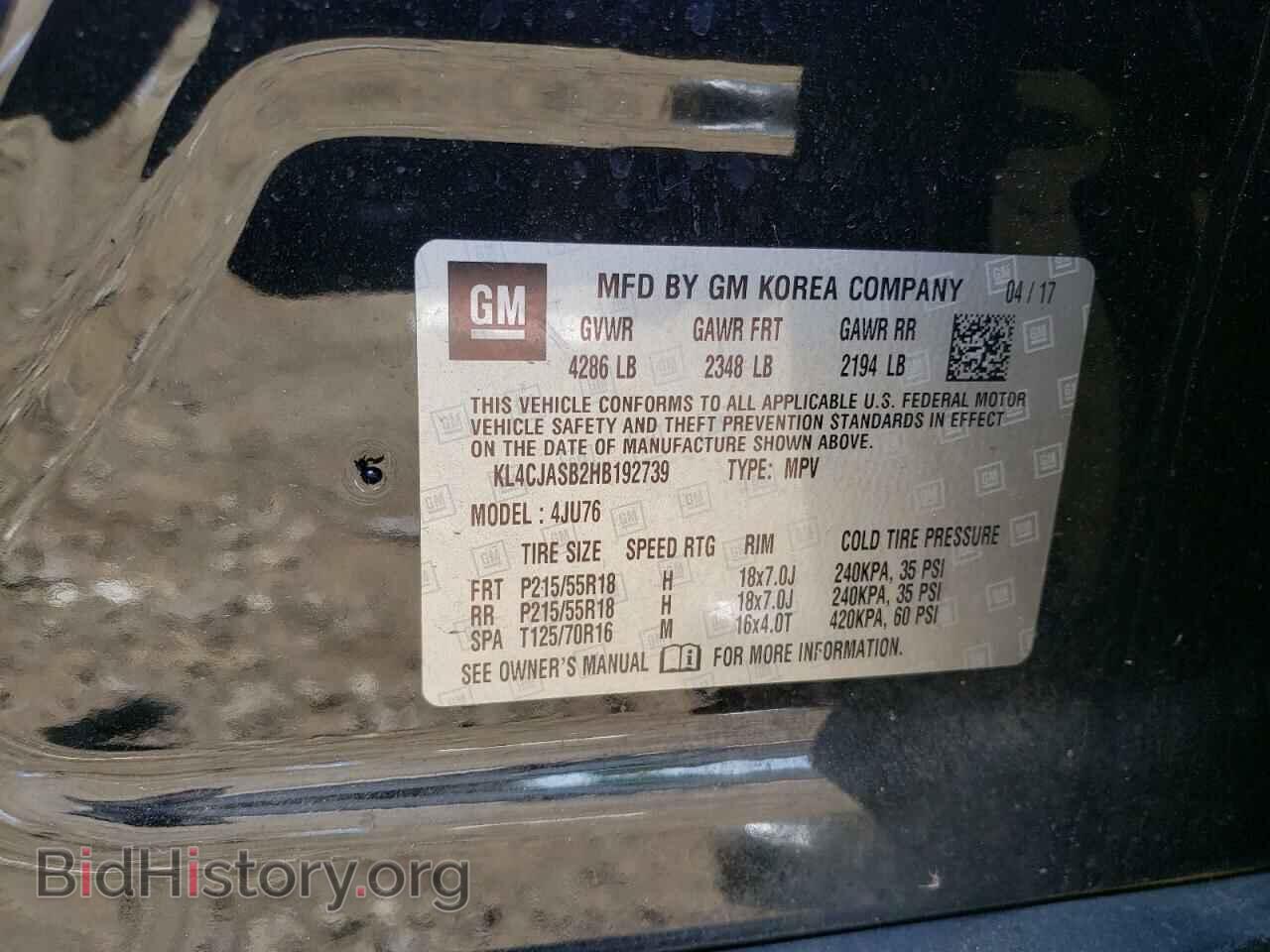 2017 BUICK ENCORE - VIN: KL4CJASB2HB192739 - Photo 13
