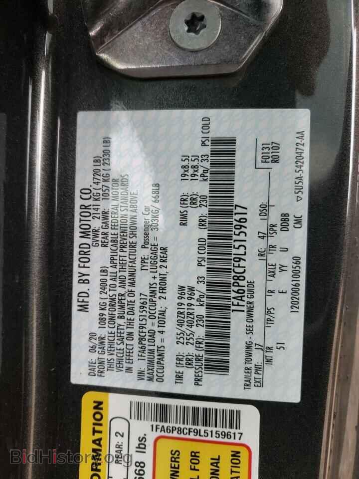 2020 FORD MUSTANG - VIN: 1FA6P8CF9L5159617 - Фото 10
