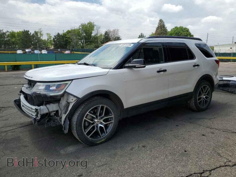 2018 Ford EXPLORER Sport (VIN 1FM5K8GT8JGB65314) — photo 1 of 16, Copart, damage: front end