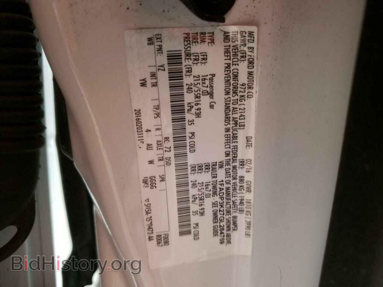 2016 FORD FOCUS - VIN: 1FADP3K27GL284769 - Фото 10