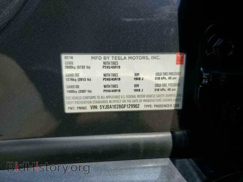 2016 Tesla MODEL S (VIN 5YJSA1E28GF129962) — photo 12 of 14