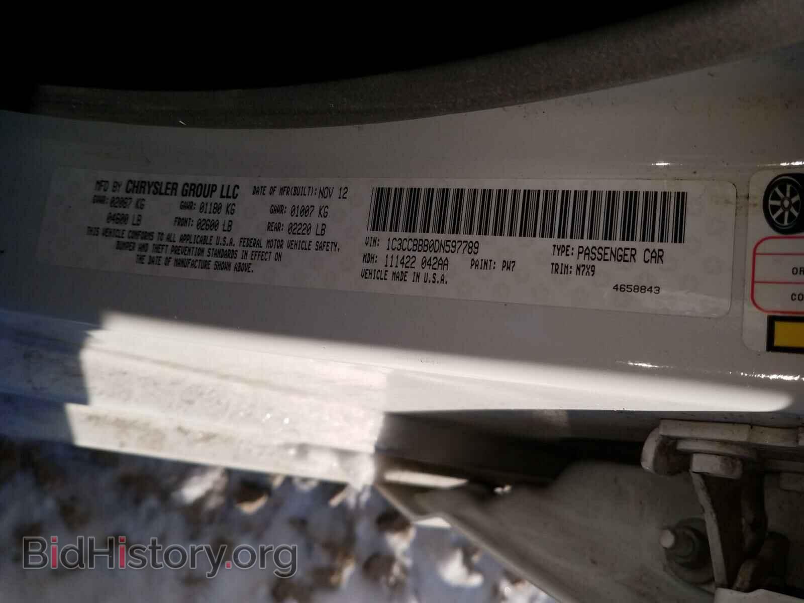 2013 CHRYSLER 200 - VIN: 1C3CCBBB0DN597789 - Фото 10