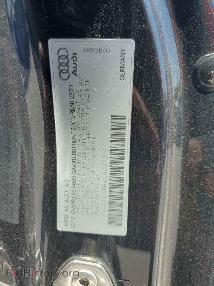 2012 AUDI A5 - VIN: WAULFAFR6CA037279 - Photo 12
