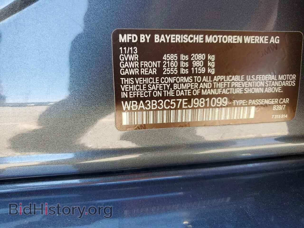 2014 BMW 3 SERIES - VIN: WBA3B3C57EJ981099 - Фото 12