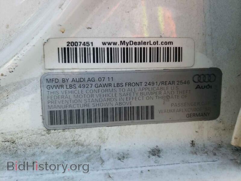 2012 Audi A4 (VIN WAUKFAFLXCN006150) — фото 10 из 10