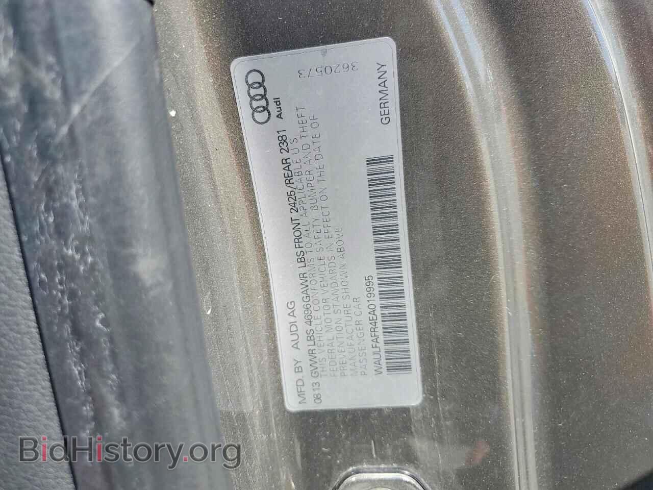 2014 AUDI A5 - VIN: WAULFAFR4EA019995 - Фото 12