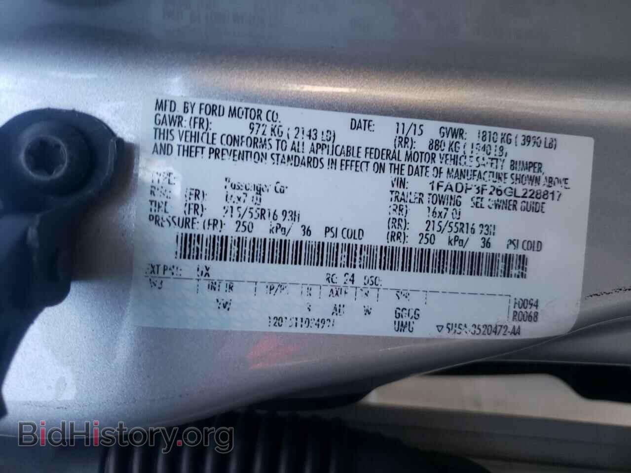 2016 FORD FOCUS - VIN: 1FADP3F26GL228817 - Фото 10