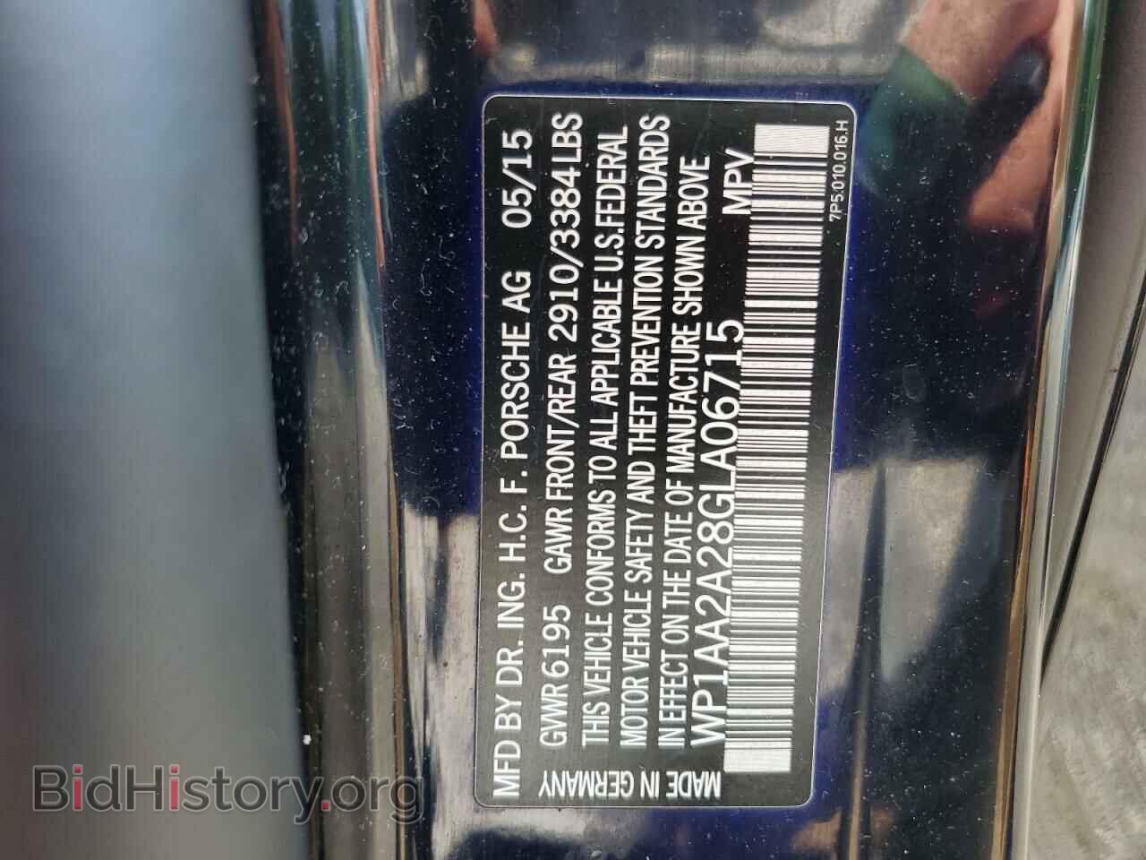 2016 PORSCHE CAYENNE - VIN: WP1AA2A28GLA06715 - Фото 13