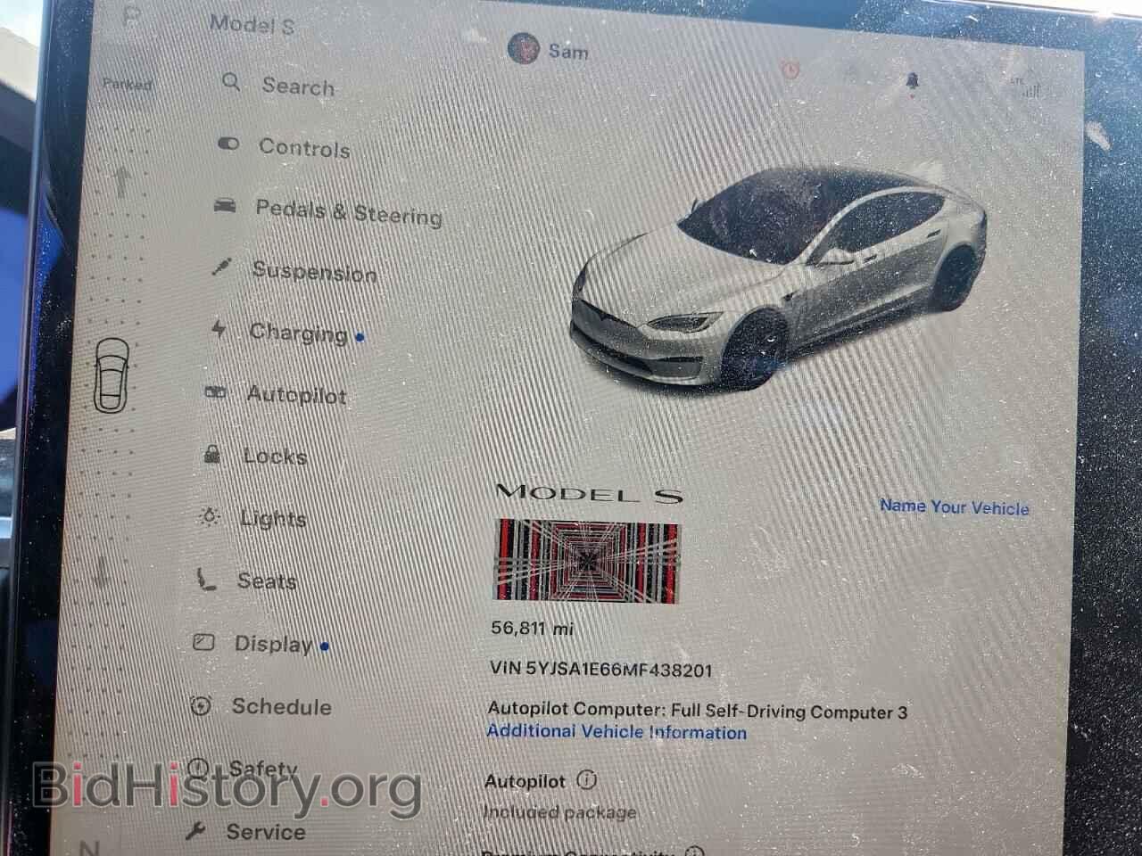 2021 TESLA MODEL S - VIN: 5YJSA1E66MF438201 - Фото 9