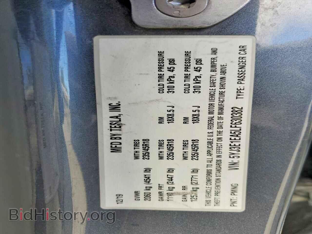 2020 TESLA MODEL 3 - VIN: 5YJ3E1EA5LF630382 - Photo 12
