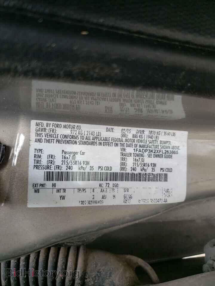 2015 FORD FOCUS - VIN: 1FADP3K2XFL263865 - Фото 10