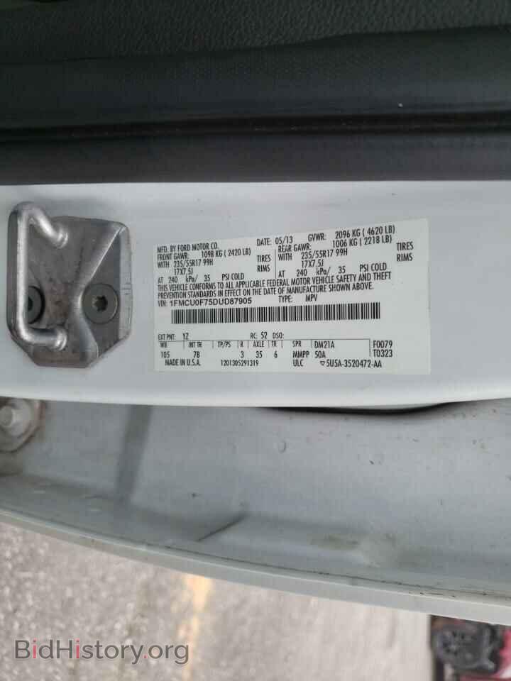 2013 FORD ESCAPE - VIN: 1FMCU0F75DUD87905 - Фото 10