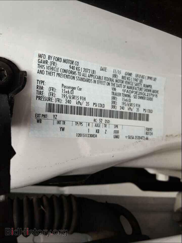 2016 FORD FOCUS - VIN: 1FADP3E25GL237915 - Photo 10
