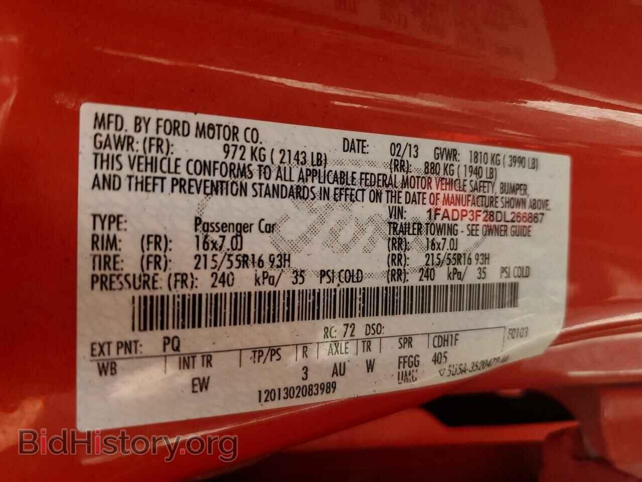 2013 FORD FOCUS - VIN: 1FADP3F28DL266867 - Фото 12