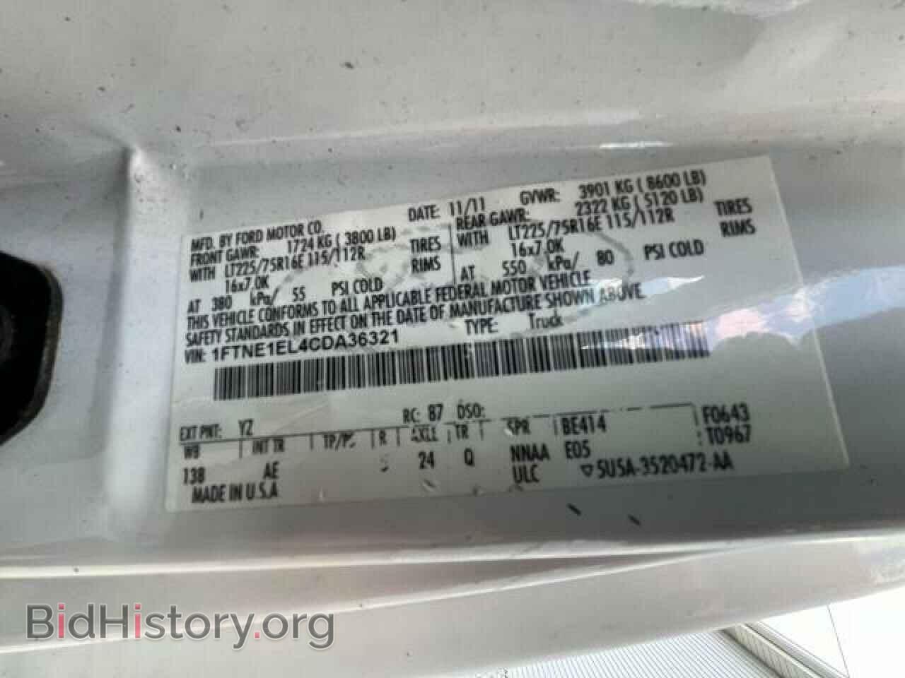 2012 FORD ALL Models - VIN: 1FTNE1EL4CDA36321 - Photo 10