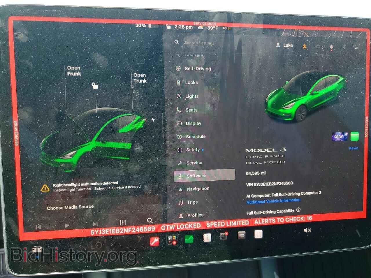 2022 TESLA MODEL 3 - VIN: 5YJ3E1EB2NF246569 - Фото 9