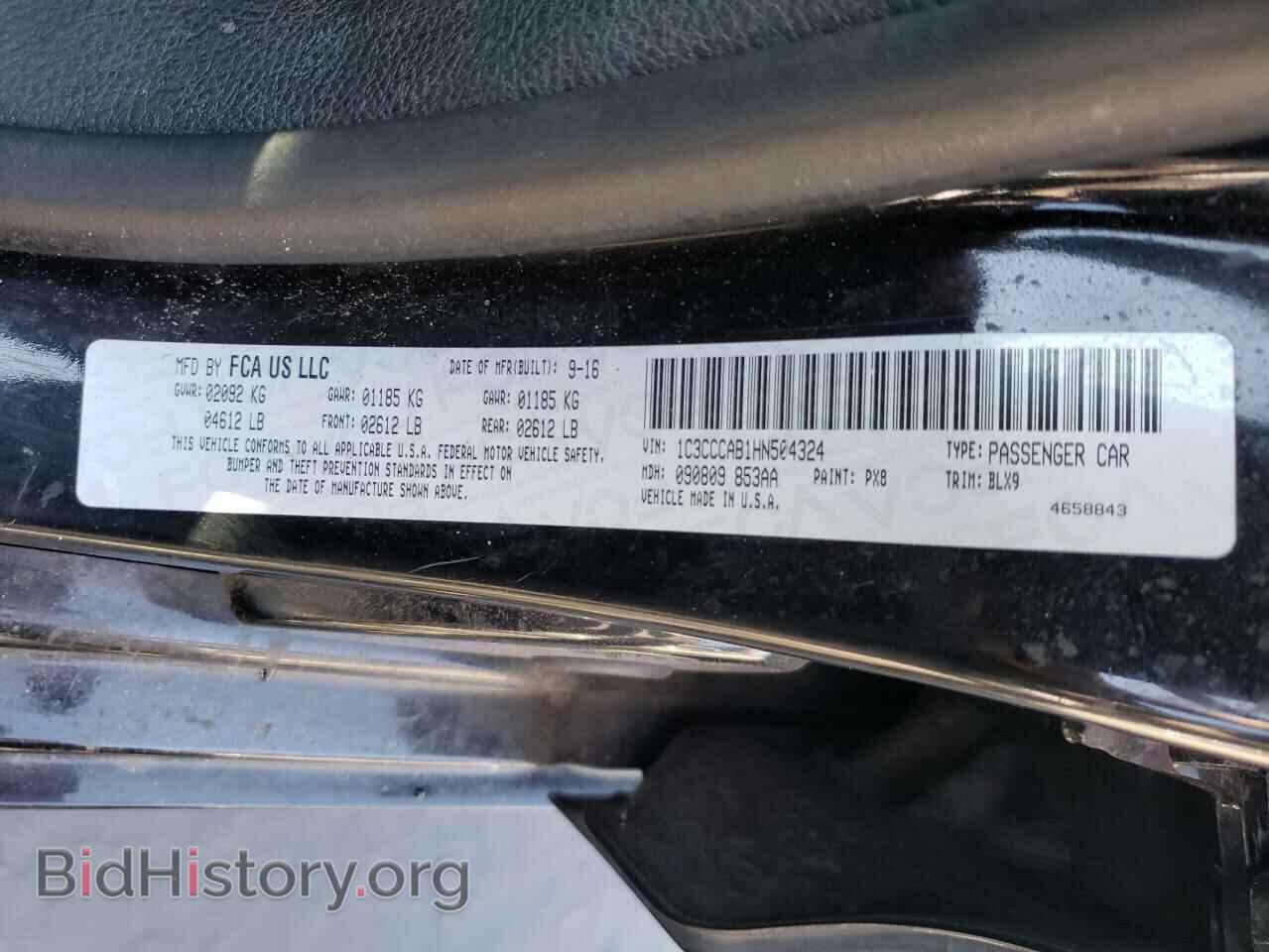 2017 CHRYSLER 200 - VIN: 1C3CCCAB1HN504324 - Фото 10