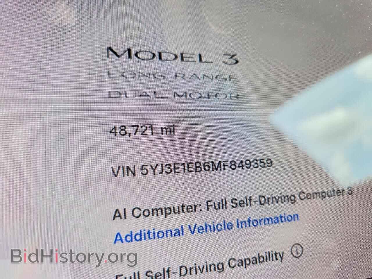 2021 TESLA MODEL 3 - VIN: 5YJ3E1EB6MF849359 - Photo 9