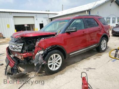 2018 Ford EXPLORER XLT, red — VIN 1FM5K8D83JGB54527, Copart