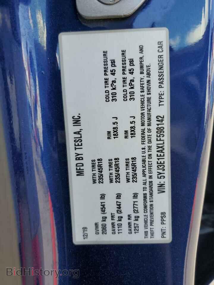 2020 TESLA MODEL 3 - VIN: 5YJ3E1EAXLF598142 - Photo 13