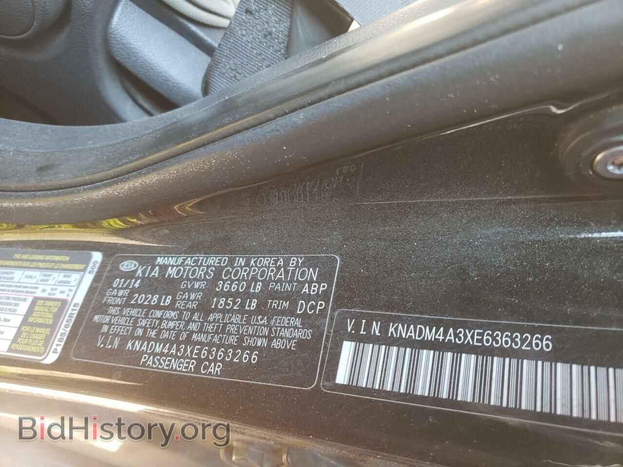 2014 KIA RIO - VIN: KNADM4A3XE6363266 - Фото 10