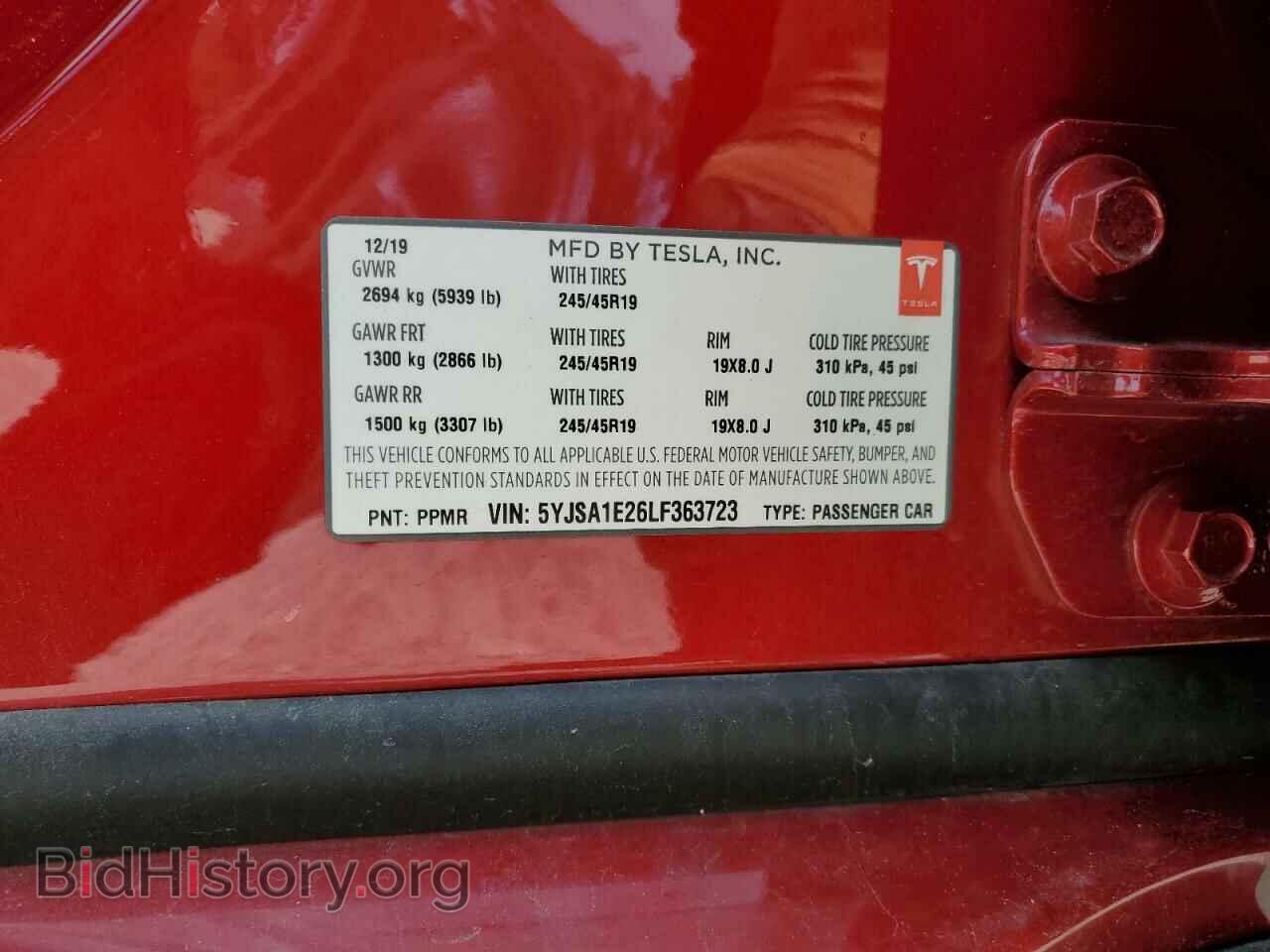 2020 TESLA MODEL S - VIN: 5YJSA1E26LF363723 - Фото 13