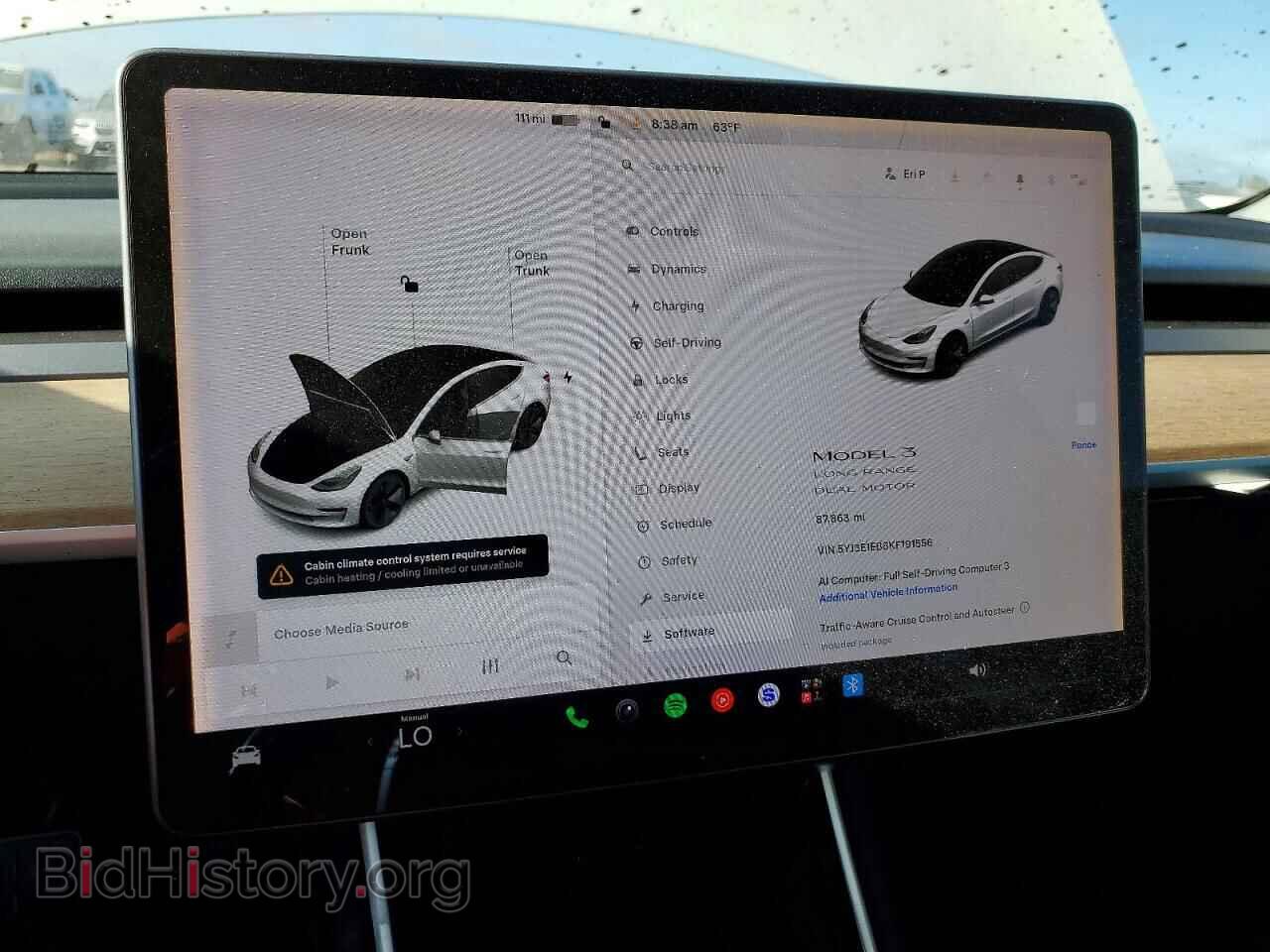 2019 TESLA MODEL 3 - VIN: 5YJ3E1EB8KF191556 - Photo 9